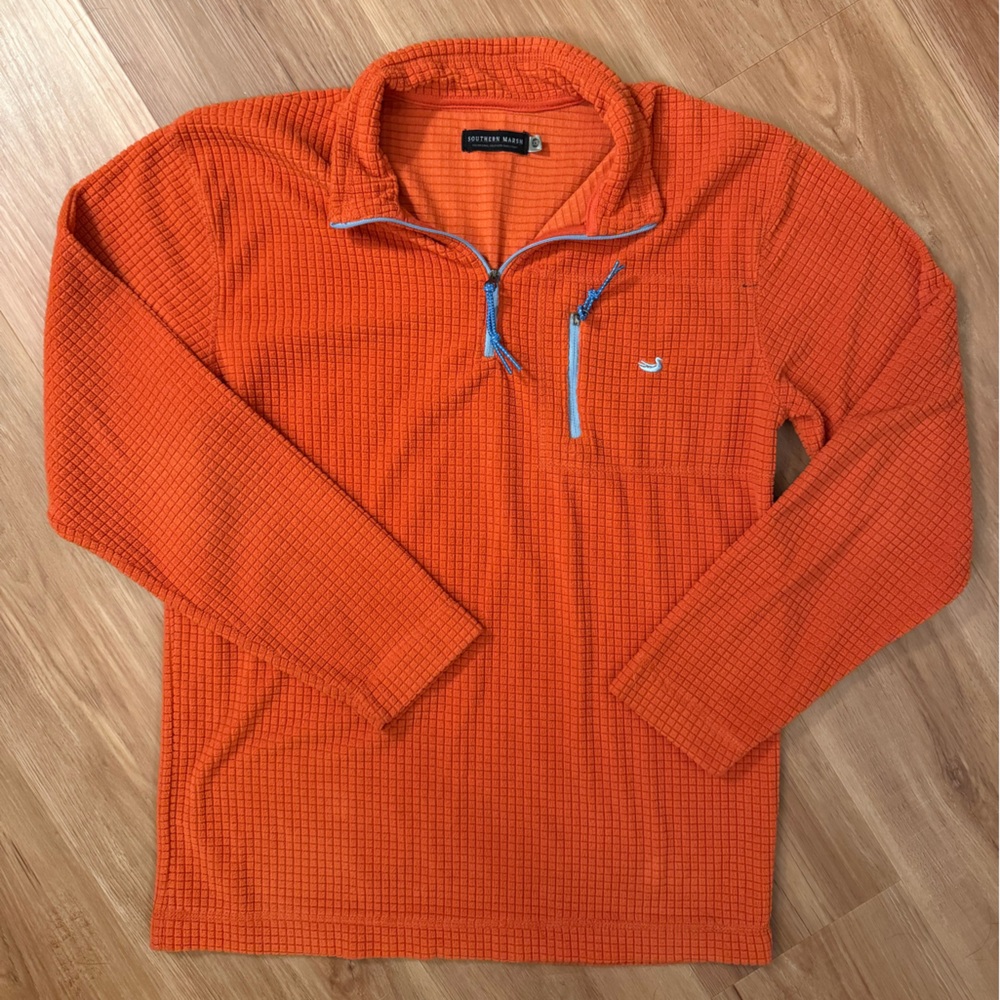 Southern Marsh FieldTec Dune Pullover - Vibrant, Burnt Orange Size XS